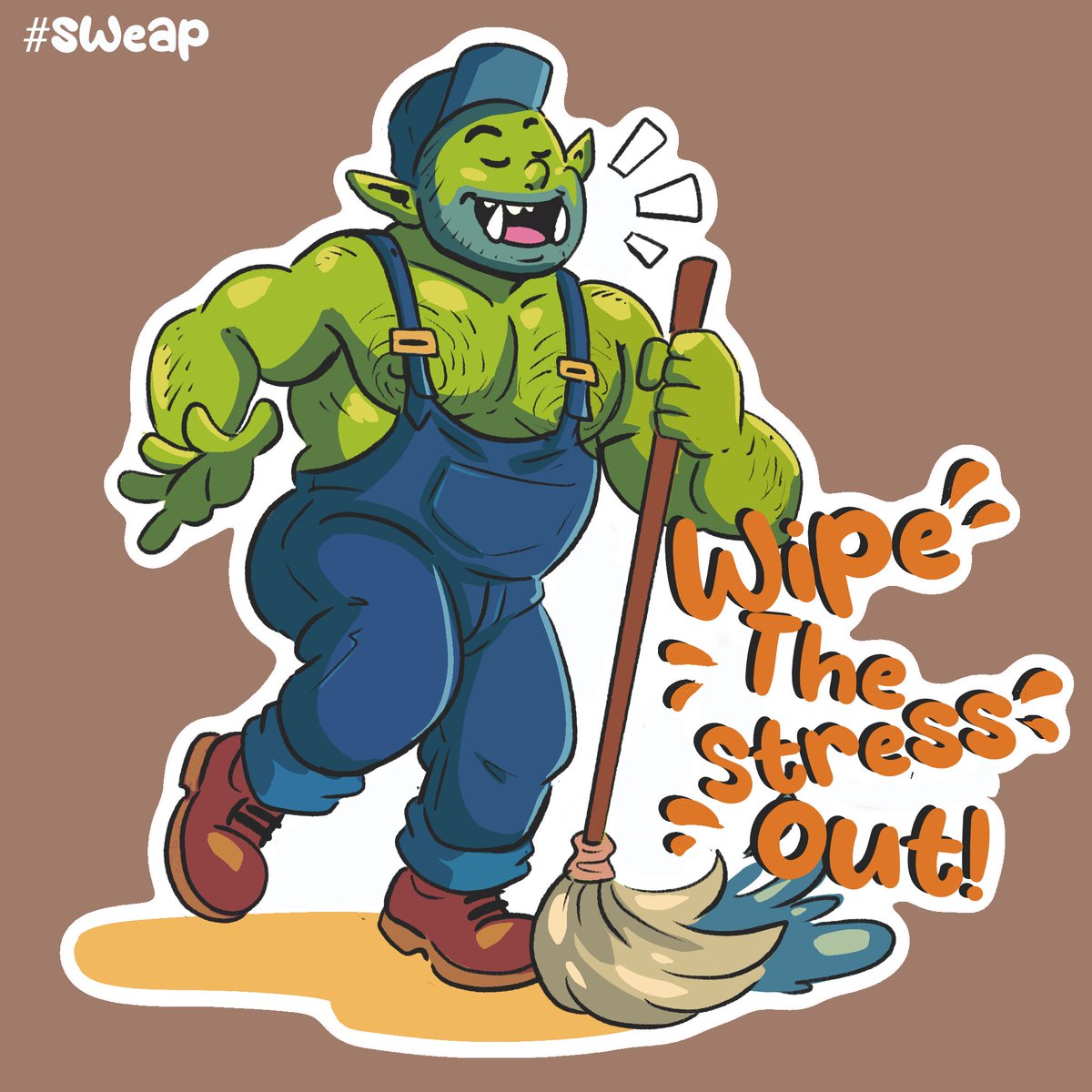 Johnny__Wire's tweet photo. « ONE MAN SHOW » 🎤⭐️
#inktober2025 #inktober #orctober #orcart #stickerart #cartoonorc #orccharacter #fantasyart #sweap #orclife #muscleorc #janitor #comic https://t.co/ReLgq4BuiY