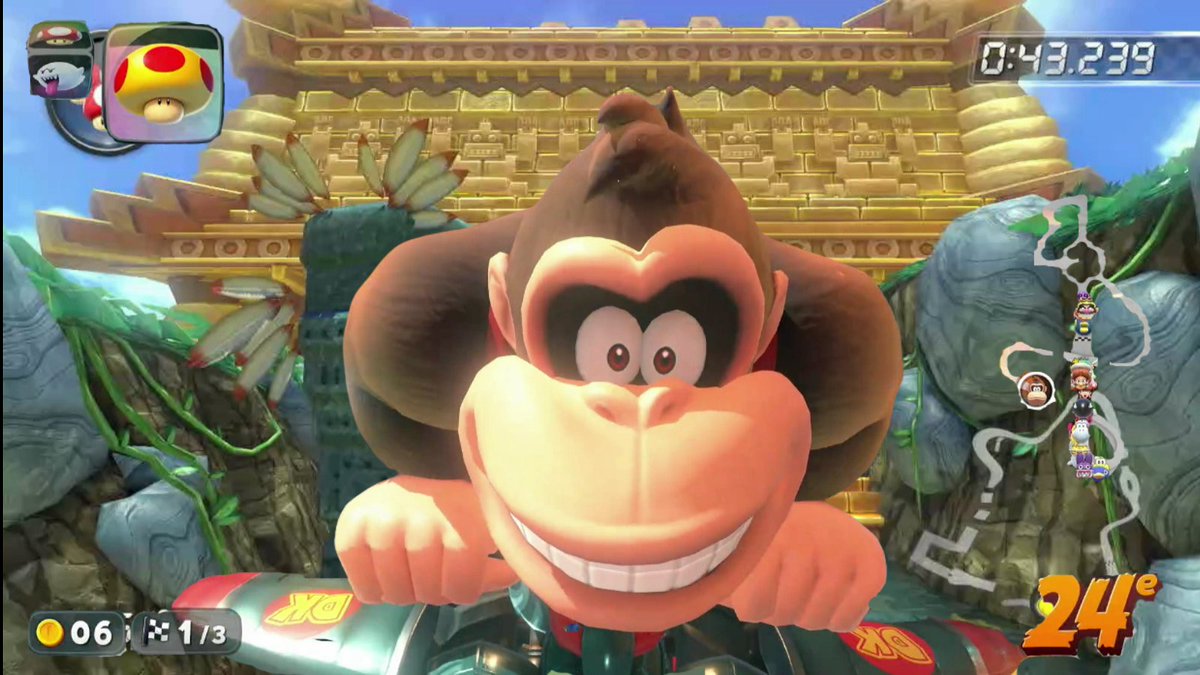 XinsOFF's tweet image. DONKEY KONG is crazy in DK Jungle 😱🔥 #MarioKart #DonkeyKong #Crazy #WTF