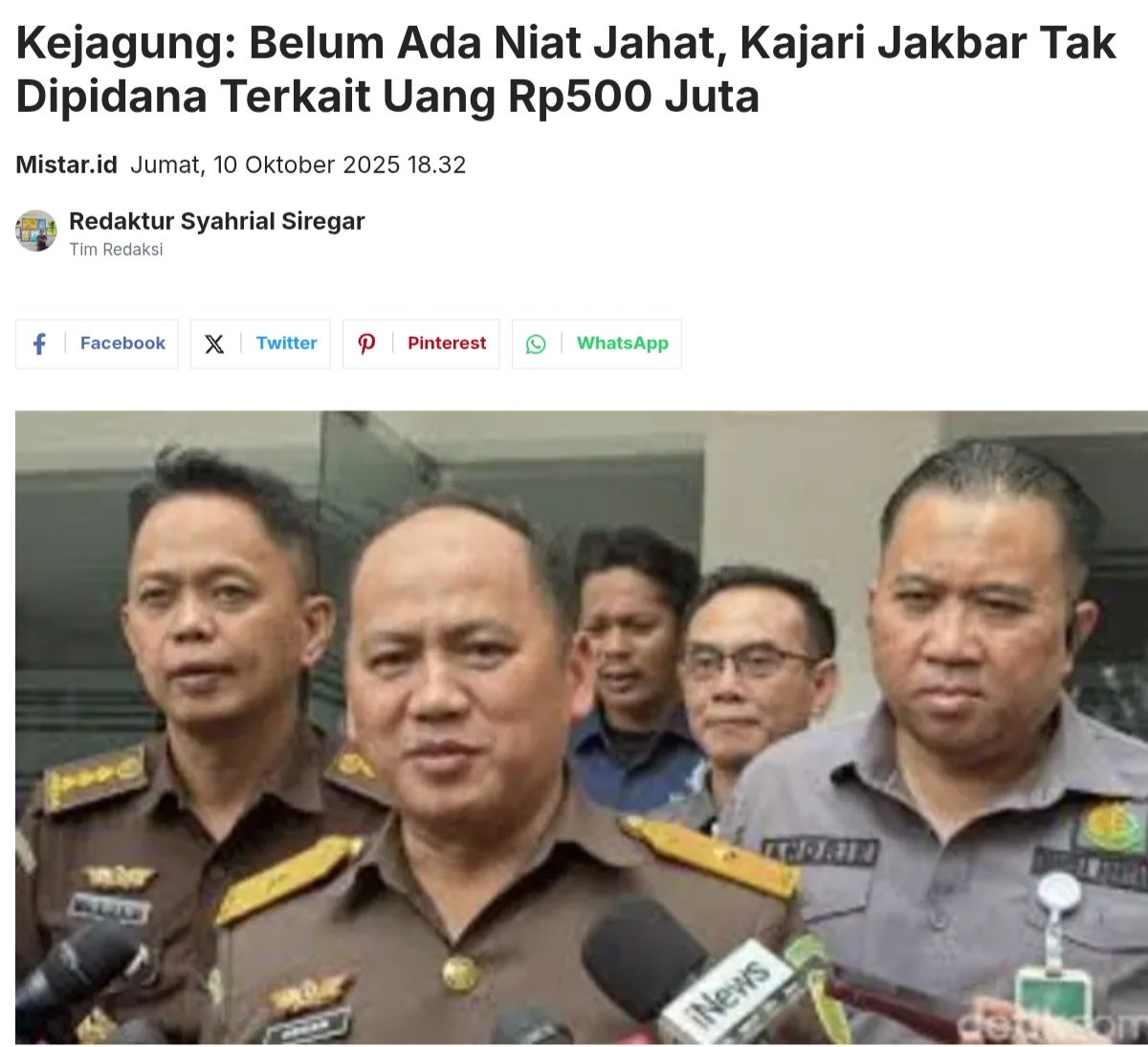 Belum ada niat jahat itu yg spt apa sih, Pak?

Orang nerima duit 500 juta scra cuma2 kalau nalarnya jalan pasti akan melontarkan pertanyaan "ini duit darimana? Kenapa dan utk apa?"
Bukannya malah diem2 bae dianggap rezeki nomplok.
Itu duit rakyat, goblok!