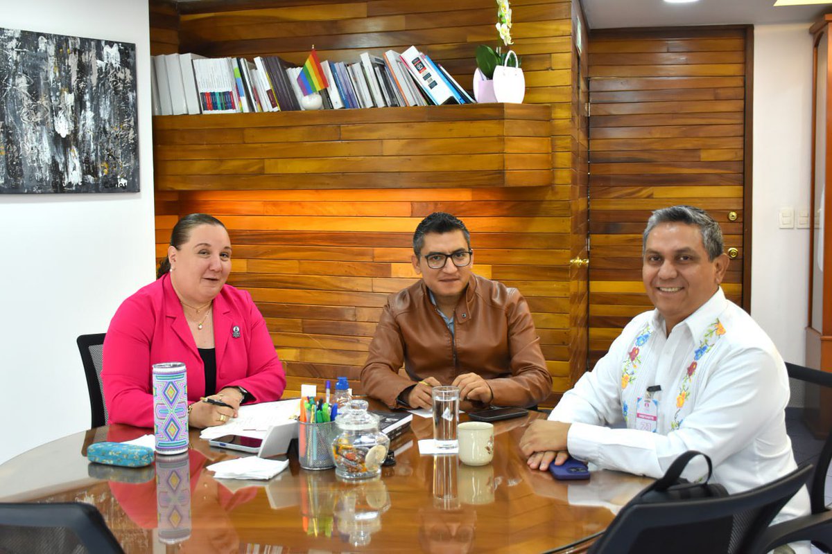 La presidenta de la #CEDHJ, Luz del Carmen Godínez González, tuvo una reunión con Vicente García Magaña, enlace de Desarrollo y Capacitación de la Secretaría de #Turismo con el propósito de establecer colaboraciones que impulsen acciones con impacto positivo en la promoción y