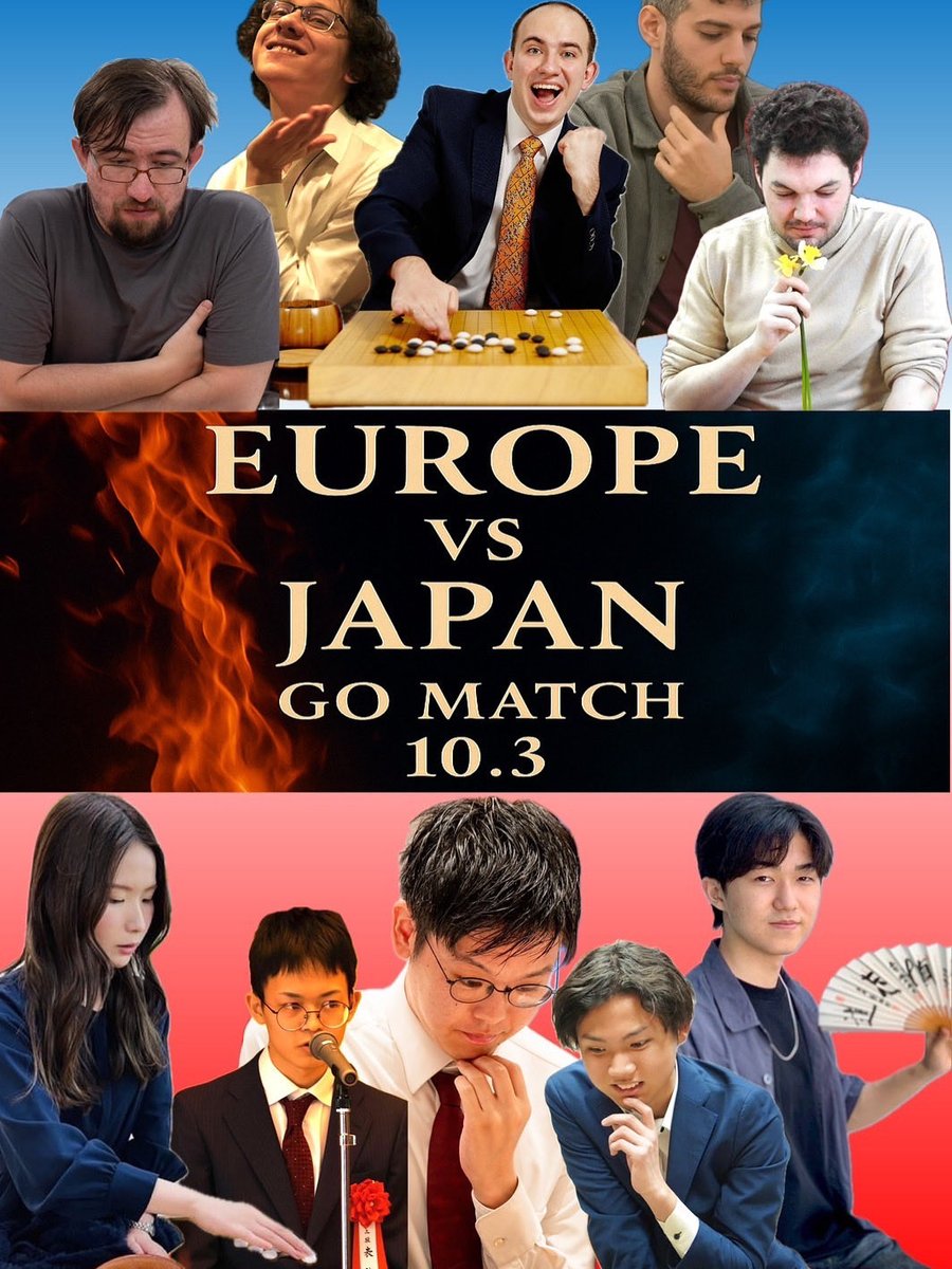 igoplayer0913's tweet image. 🇪🇺🇯🇵
日欧戦の舞台裏インタビューが、まもなくヨーロッパ囲碁連盟（EGF）公式サイトで公開予定です！

今回の大会を通して感じたこと、日本とヨーロッパの囲碁のつながりなどをお話ししました。
公開されたら改めてお知らせします

#日欧戦 #囲碁 #EuropeanGoFederation #KagaribiProject #アキラの碁
