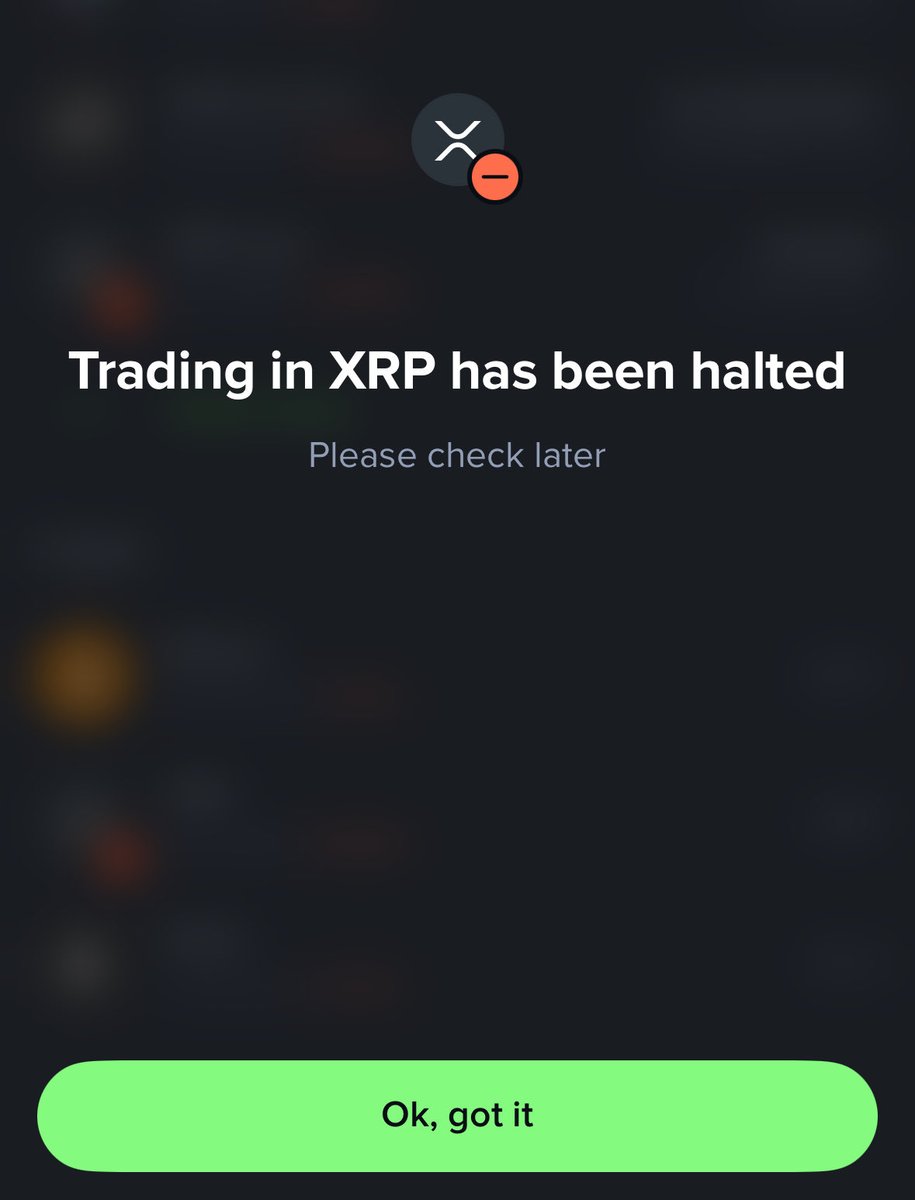 CRYPTO BROKERAGES NOT ALLOWING YOU TO TRADE OR TRANSFER:

COINBASE
UPHOLD
ROBINHOOD