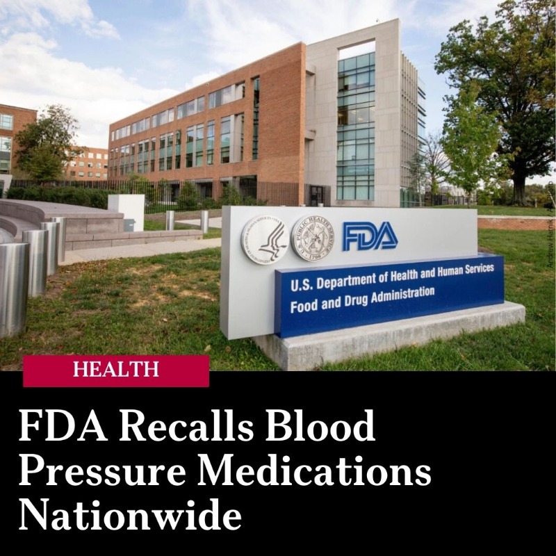 epochhealth's tweet photo. 🚨 FDA Recalls Blood Pressure Medications Nationwide

Read more