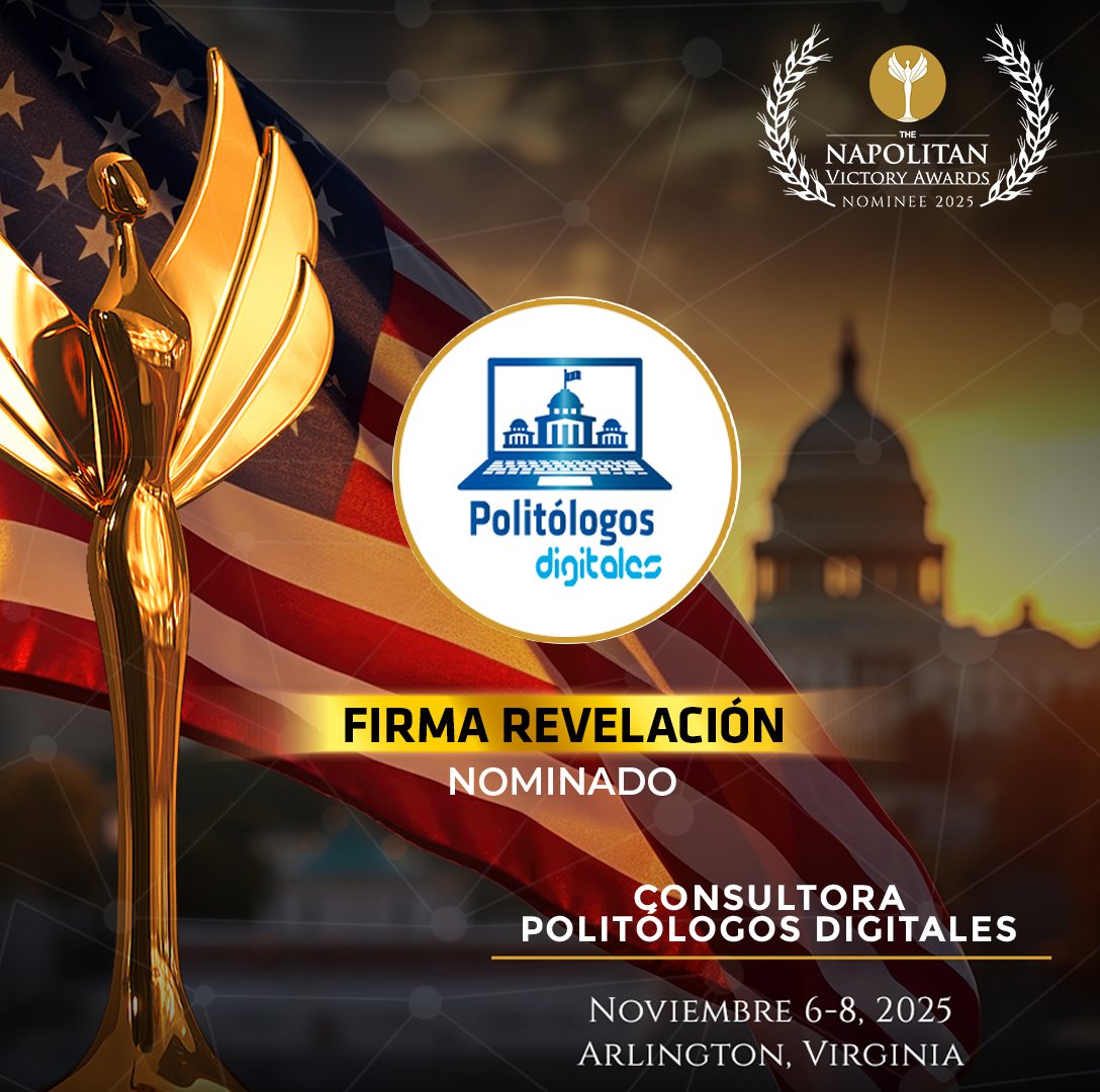 🏆 ¡Orgullo total!

Estamos nominados como Firma Revelación en los Napolitans Awards 2025, el reconocimiento que celebra la excelencia y talento en la #compol. 💡🌎

Gracias a quienes confían en nosotros y hacen parte de esta historia. 💙 #PolitólogosDigitales

#Napolitans