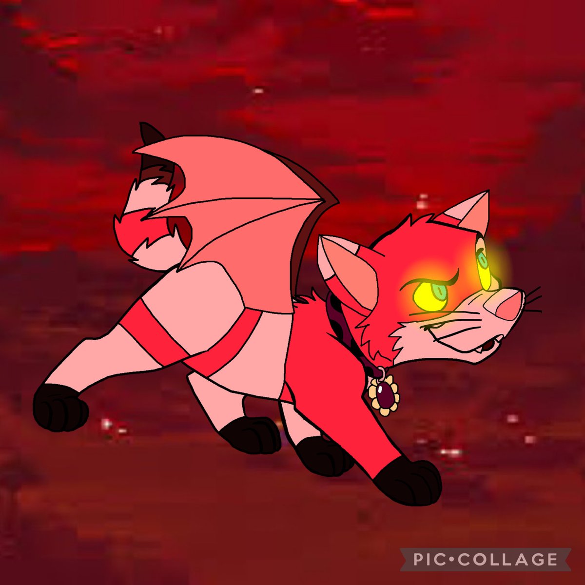 #NewProfilePic 

As the once puppy known as Oddball  experiences a change in her appearance  to something more purrfect she becomes more uniquely adorable and dangerous  with  batwings