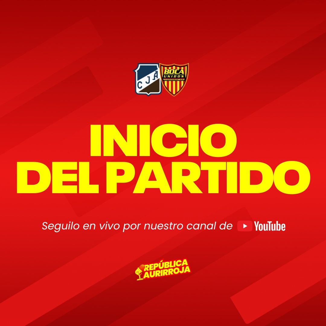 ¡Arrancó el partido en Salta!  ⚽

#BocaUnidos (2) vs #JuventudAntoniana (0)

#FederalA 
#UNIDOS❤️💛 2da Etapa Vuelta