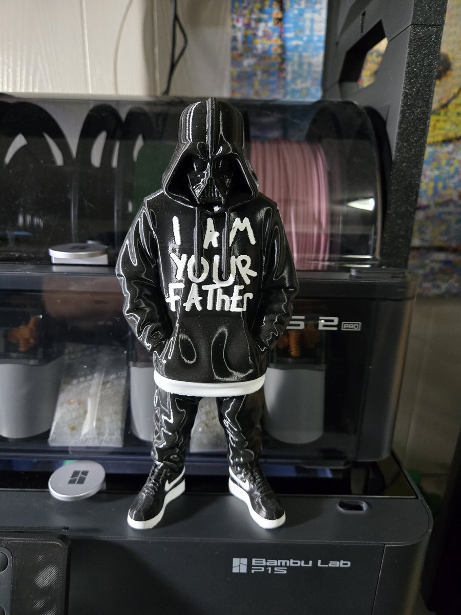 compman763's tweet photo. @BambulabGlobal Darth Vader in a hoodie, need i say more. #RockSolidP1S @BambulabGlobal https://t.co/i5eZpBazAl