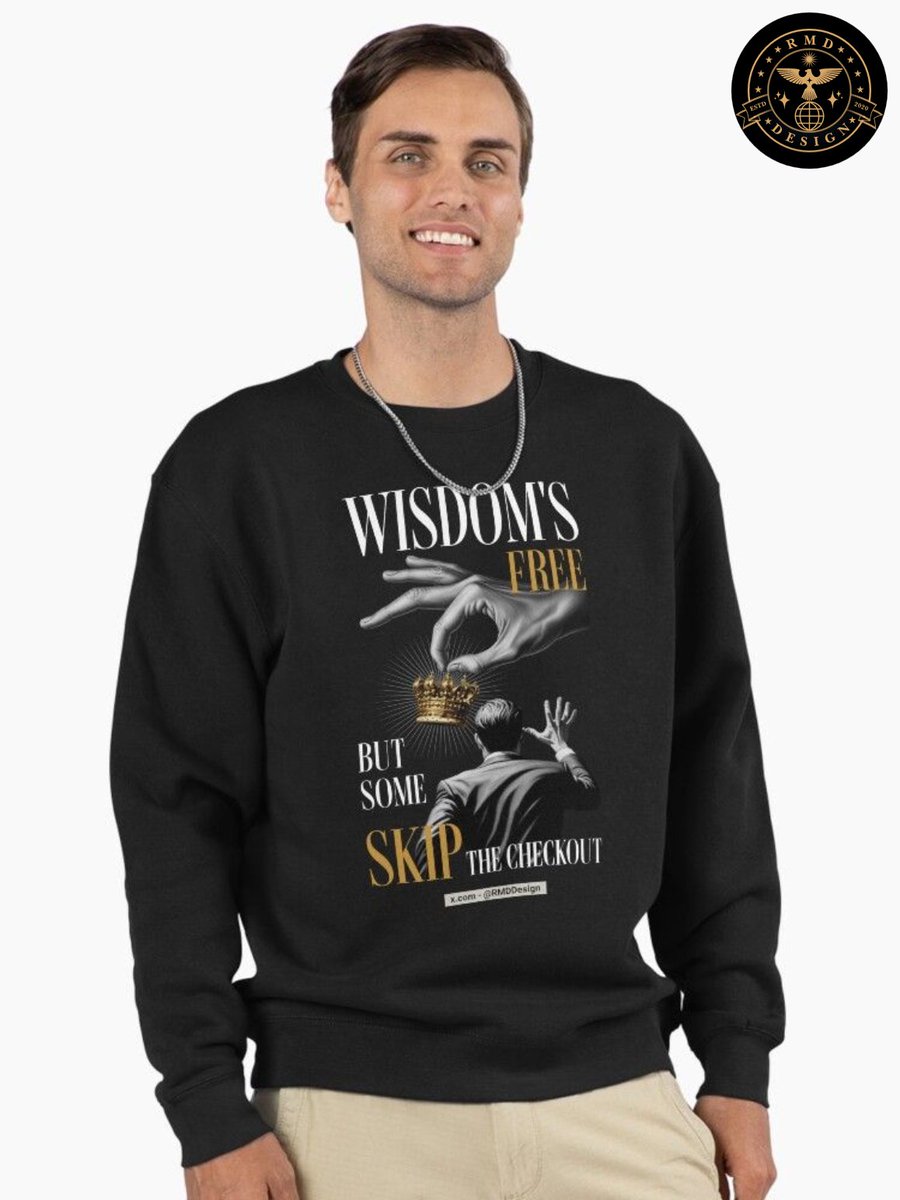 RMD-Design (@rmddesign) on Twitter photo π π π π π π π π
π "Wisdom's free, but some skip the checkout" β a clever twist to ponder! π Grab this eye-catching sweatshirt and spread the word β available in black or white, and customizable in various cool colors to suit your style!
Shop now:
redbubble.com/i/sweatshirt/Wβ¦ π π π π π π π π
π "Wisdom's free, but some skip the checkout" β a clever twist to ponder! π Grab this eye-catching sweatshirt and spread the word β available in black or white, and customizable in various cool colors to suit your style!
Shop now:
redbubble.com/i/sweatshirt/Wβ¦
