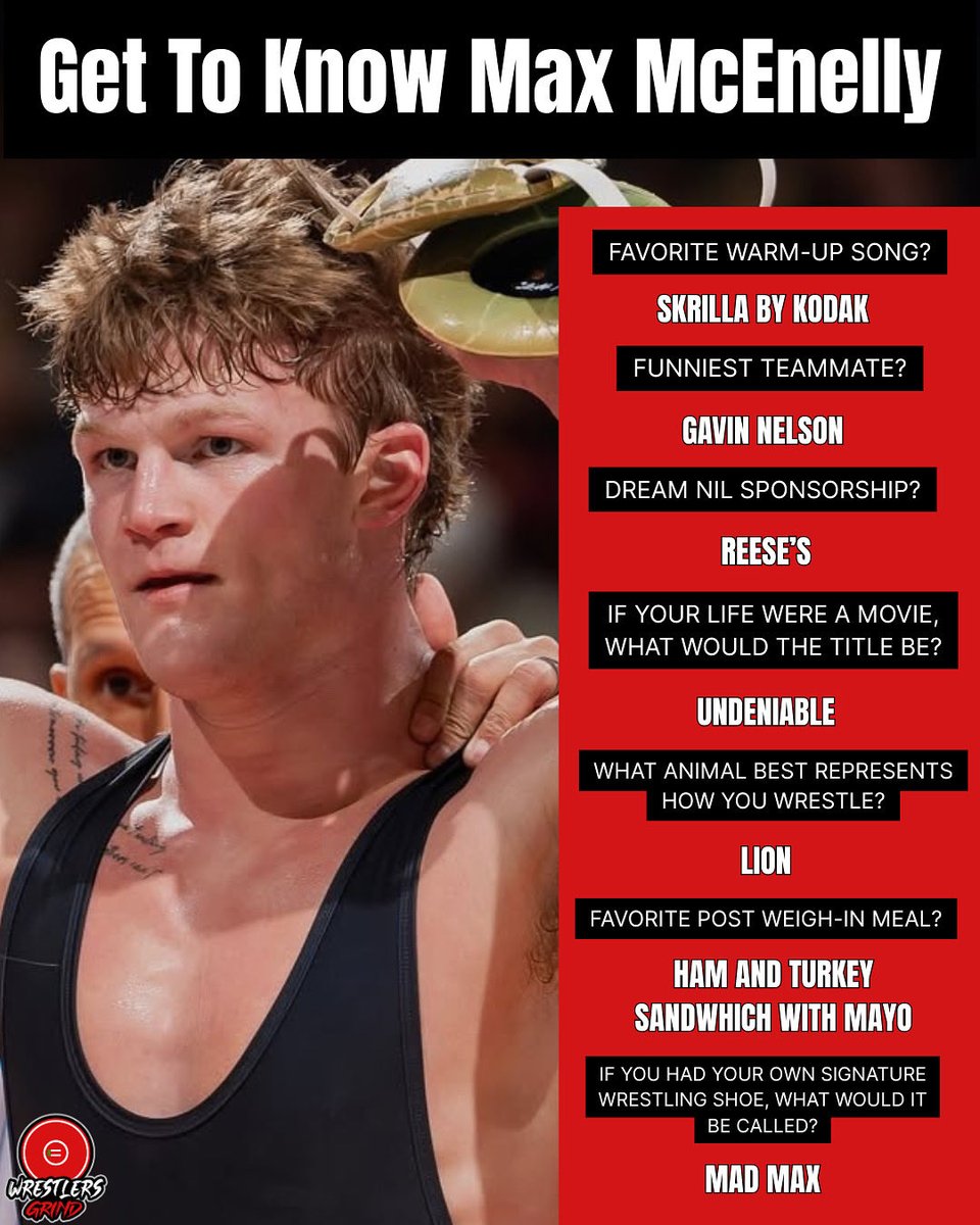 Get to know <a href="/MaxMcenelly/">max mcenelly</a> of <a href="/GopherWrestling/">Minnesota Wrestling</a> 🤝