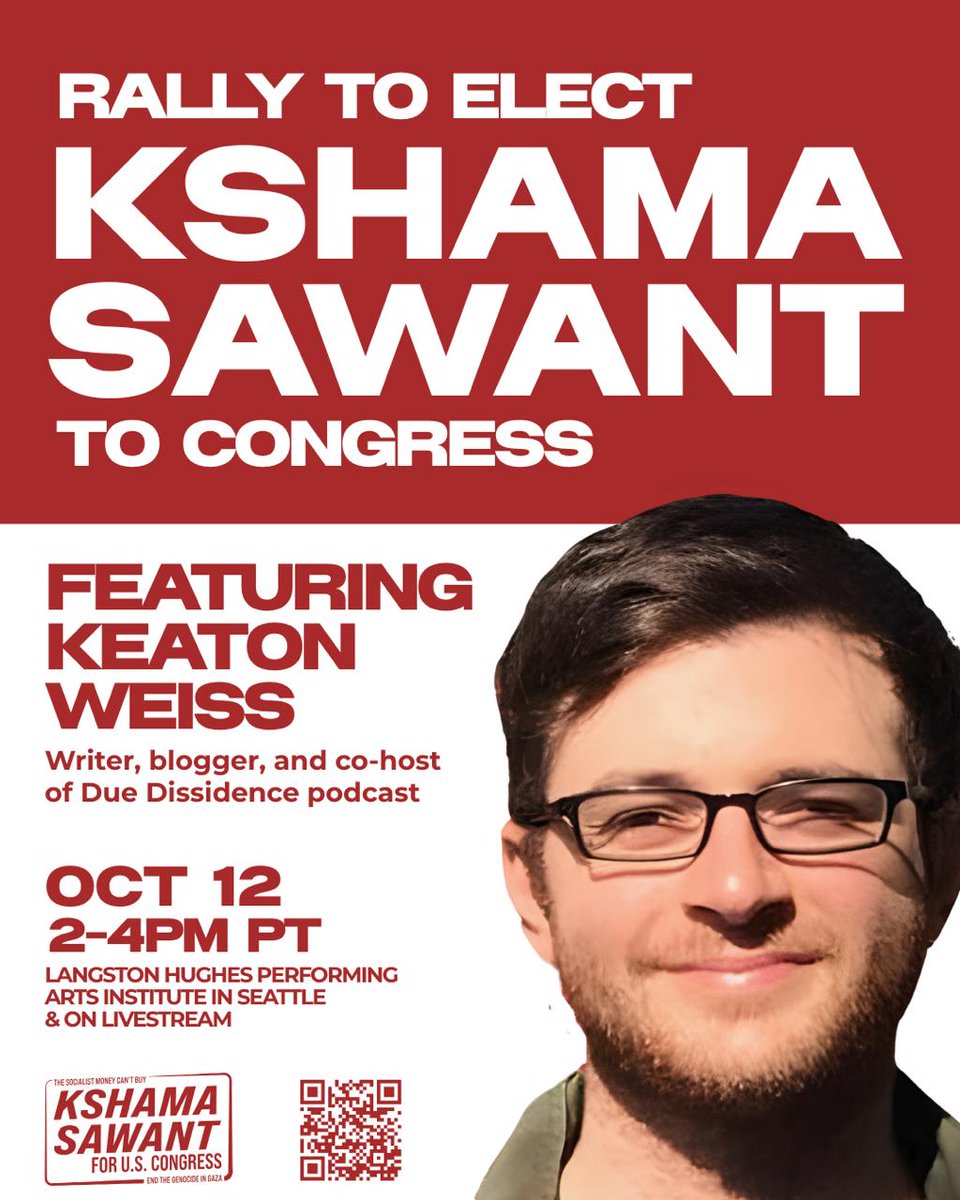 Our Congressional Campaign’s National Rally this Sunday, October 12th, will feature Keaton Weiss and Russell Dobular of the political podcast Due Dissidence. 

Keaton and Russell have reported extensively on the genocide in Gaza and the global protests against the horrors