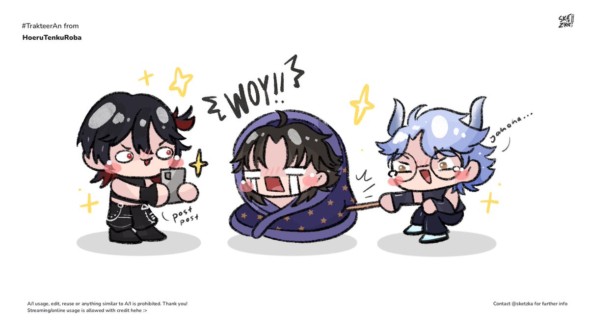 sketzka's tweet image. 043 #TrakteerAn from @HoeruTenkuRoba 
Arigatou! ^0^

#Astr3vos #RyutaArt #IllustAza