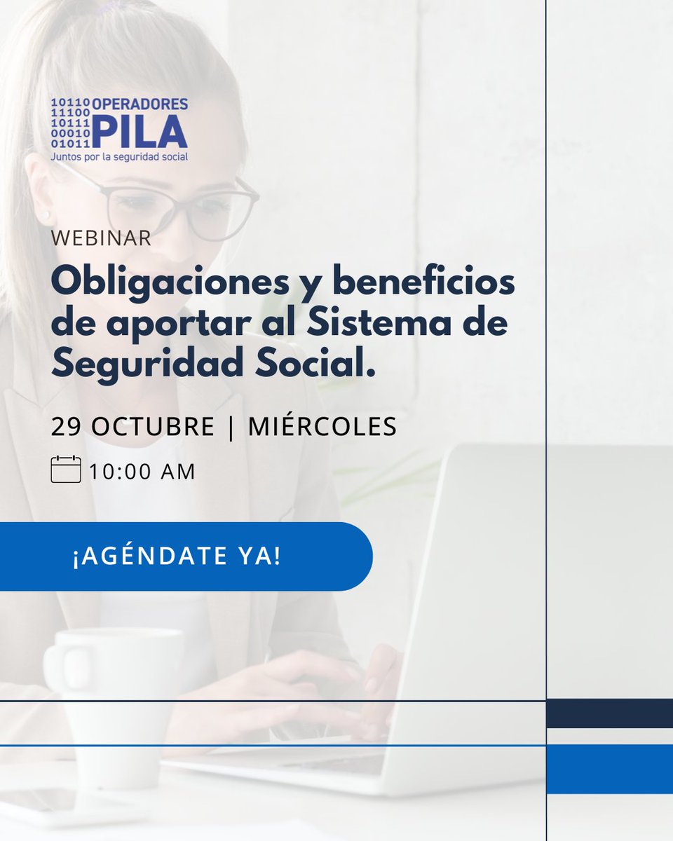 💻 Cumplir con tus aportes no solo es una obligación, también es una forma de proteger tu empresa.

🎥 Webinar gratuito sobre los beneficios y obligaciones del Sistema de Seguridad Social.

🗓️ 29 de octubre – 10:00 a.m.

👉 Regístrate aquí: forms.gle/8b9FC32mrpkJJg…
