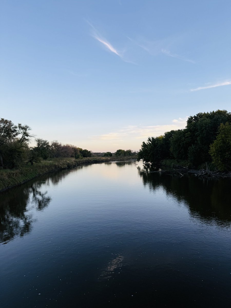 The Big Sioux River, at Iverson Crossing, at dusk