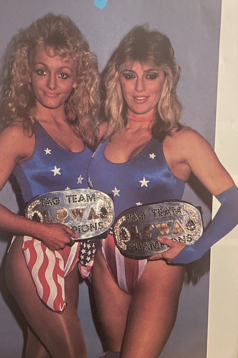 ClassWomenWrest's tweet image. LPWA tag team champions Team America - Heidi Lee Morgan and Misty Blue Simmes