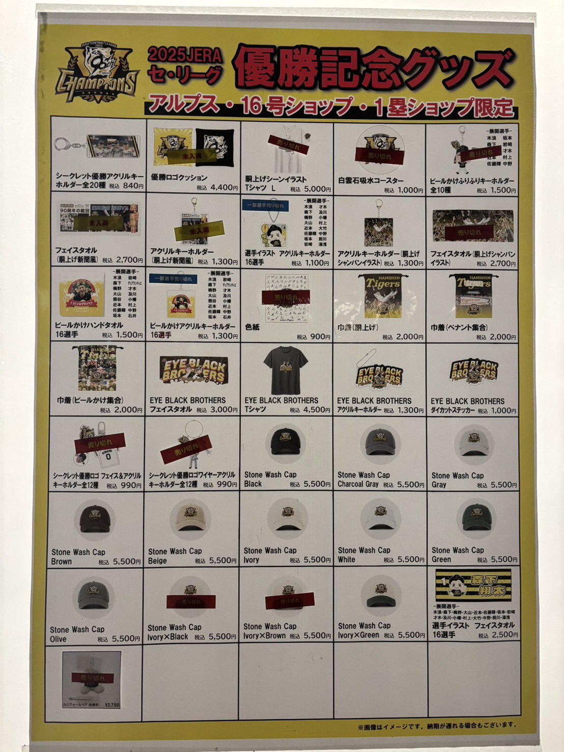 阪神タイガース 支給品 XLサイズ BBM2025 阪神タイガース レギュラーカードキラカード