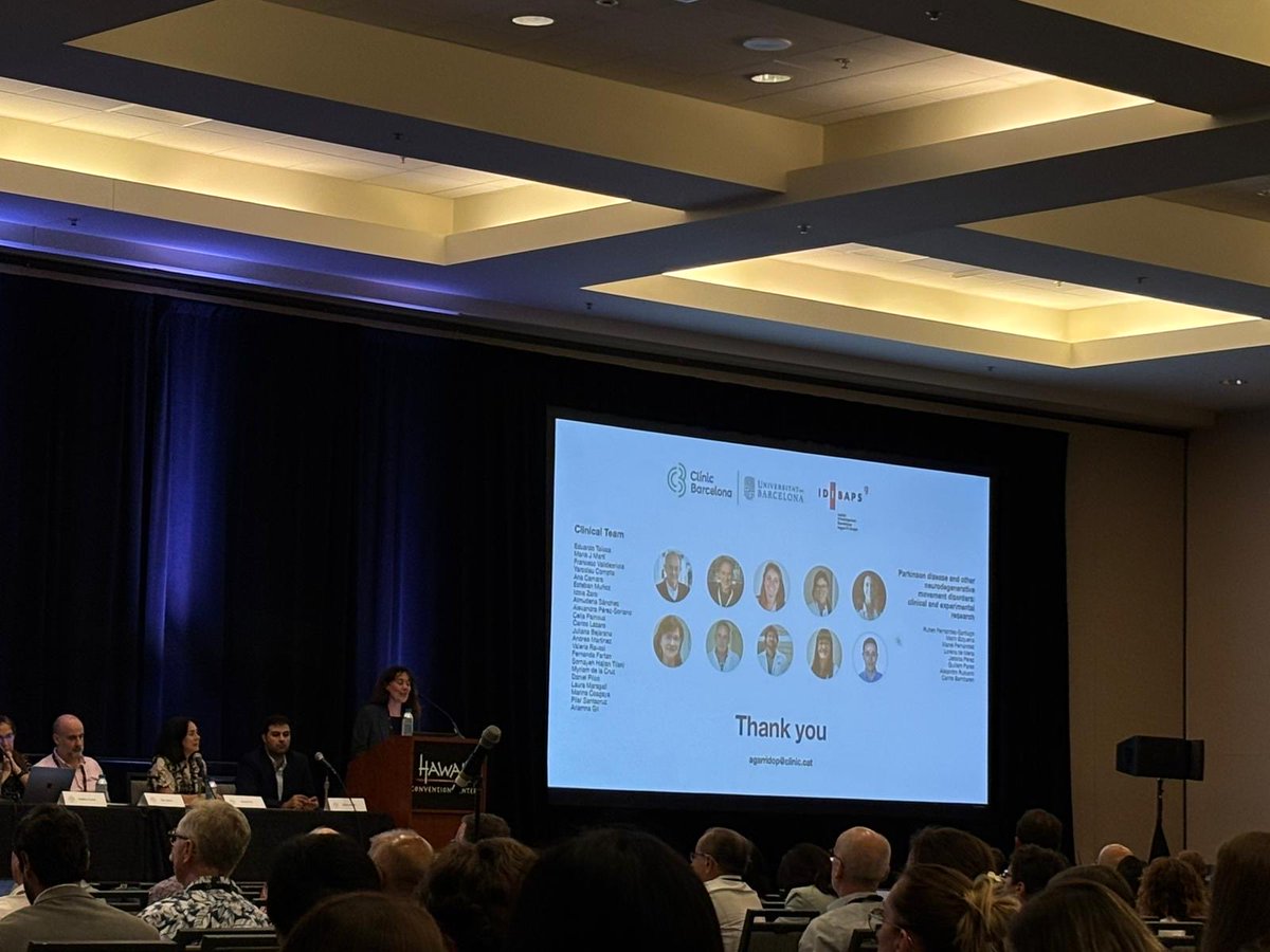 ycompta's tweet image. Hectic week for @hospitalclinic movement disorders unit: after the success of the 1st Annual MSA Meeting (3rd Oct @MissionMSA), several poster, oral &amp;amp; parallel presentations, tauopathies' podcast &amp;amp; PSP group meeting at the @mds international congress. Thanks to all the team!