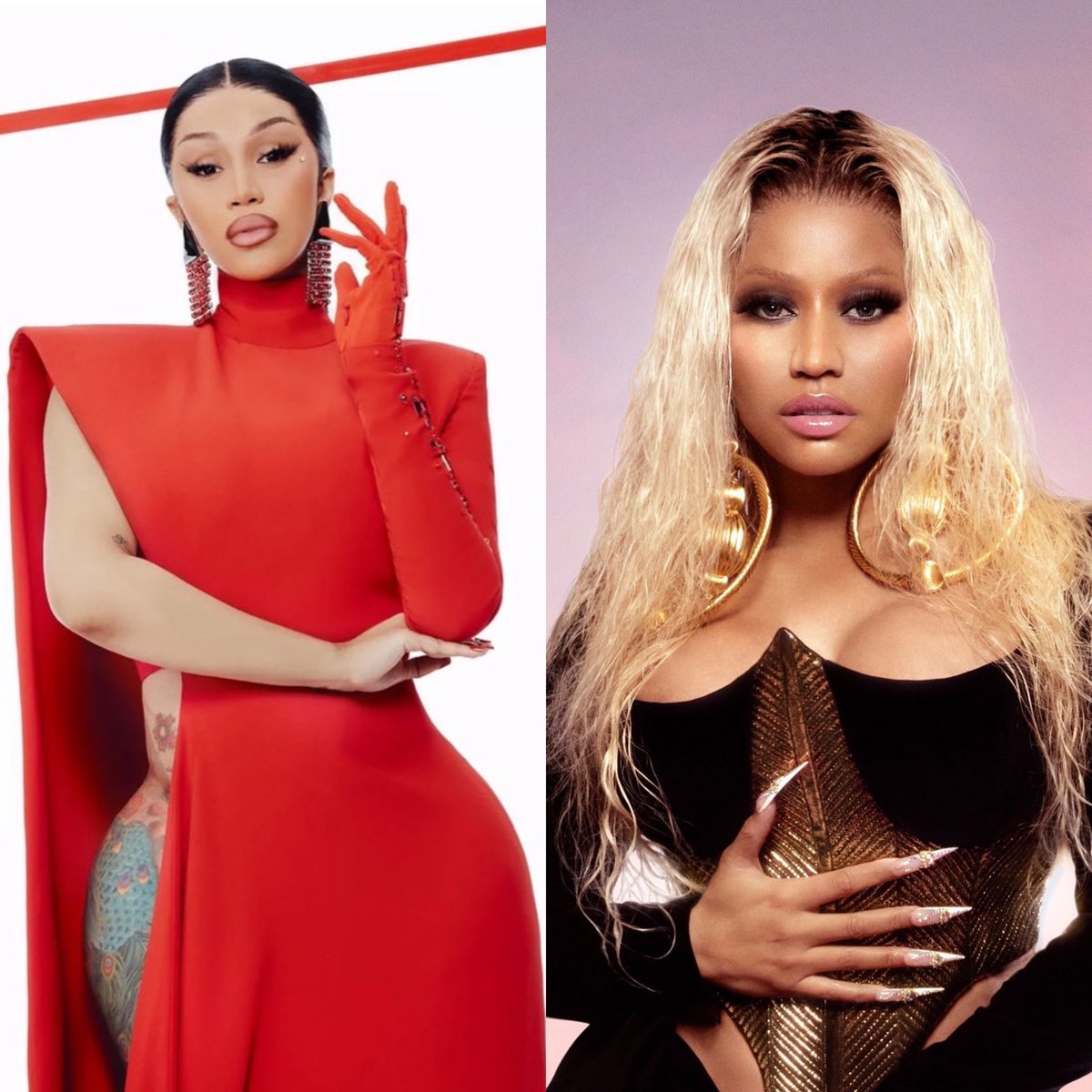 LNGossip_'s tweet photo. Cardi B (@iamcardib) surpasses @NICKIMINAJ as the highest-certified female rapper in RIAA Digital sales: 

Cardi B — 77M 
Nicki Minaj — 65.5M https://t.co/5RCTGe0IOL