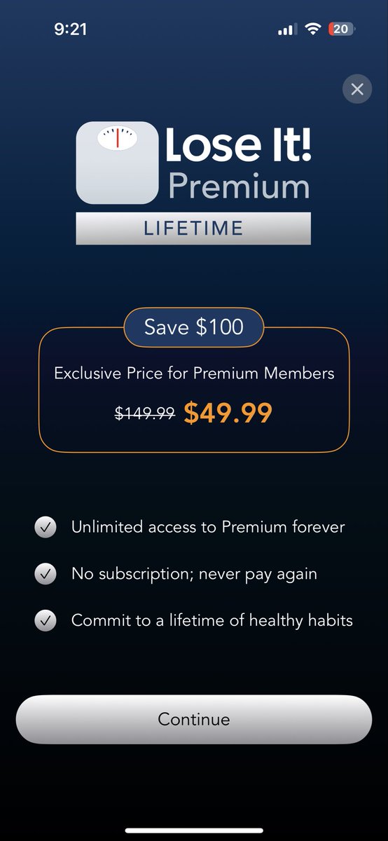 steadigirl's tweet photo. @loseit I’m not a math wizard but the current offer you have of 74% off of the lifetime membership that you show is $149.99 is not actually $49.99. 74% off of $149.99 is $38.9975 or rounded up, $39.00.  Is the offer to save $100 or 74% off because those two are different. https://t.co/EIqA1OSWlJ