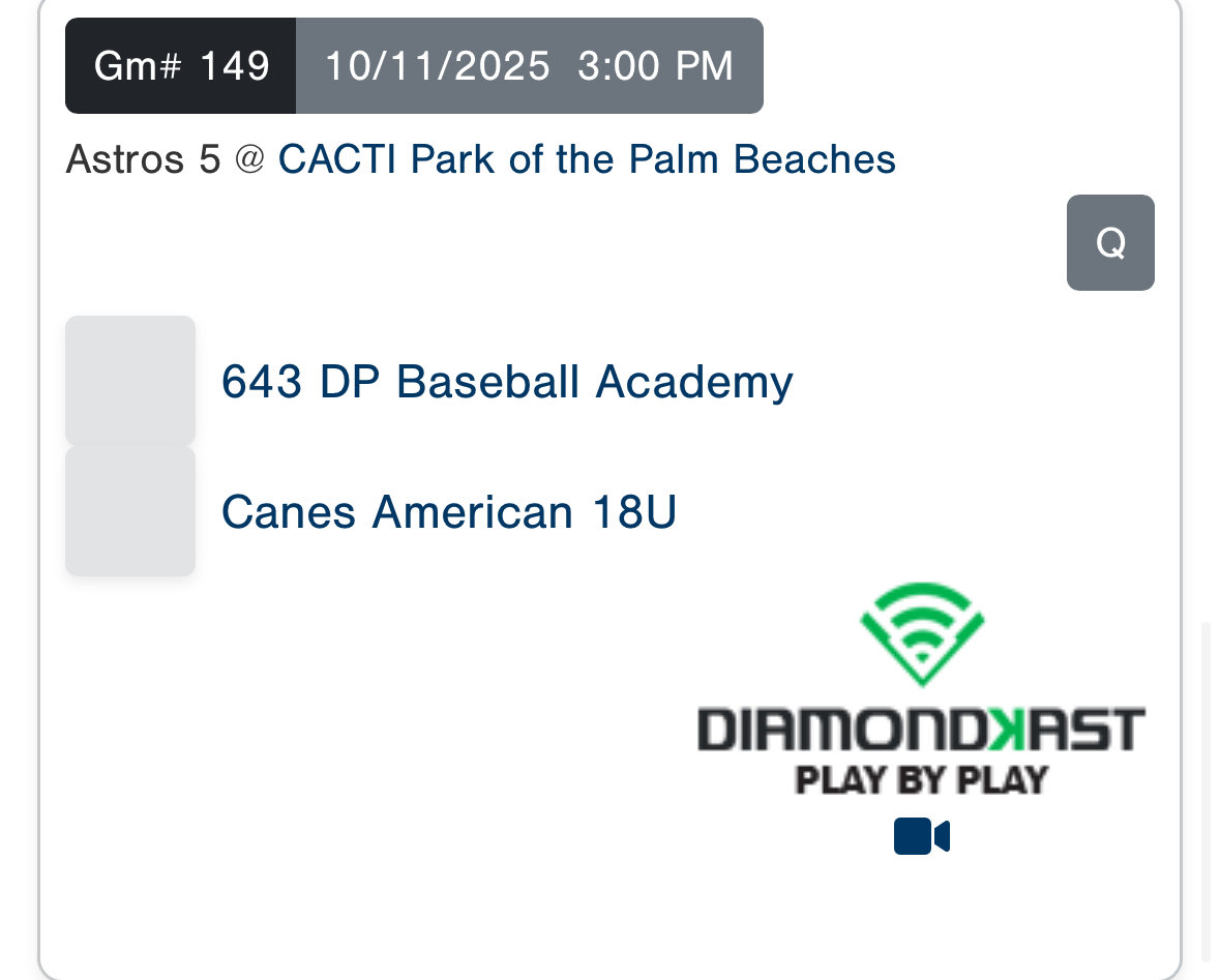 Due to Rain our game is now moved to 3pm! @ Astros 5 Cacti Park 

Uncommitted 2026 LHP  (6’2 175lbs )

– Fb 87-88 T89 19+iVB

– Slider 77 -79 2850+ S, 18+ iHB

-Change up- 82-84  1000-1150 SR

I will be first in relief tomorrow 10/11 for Canes 🇺🇸 18u 
#26