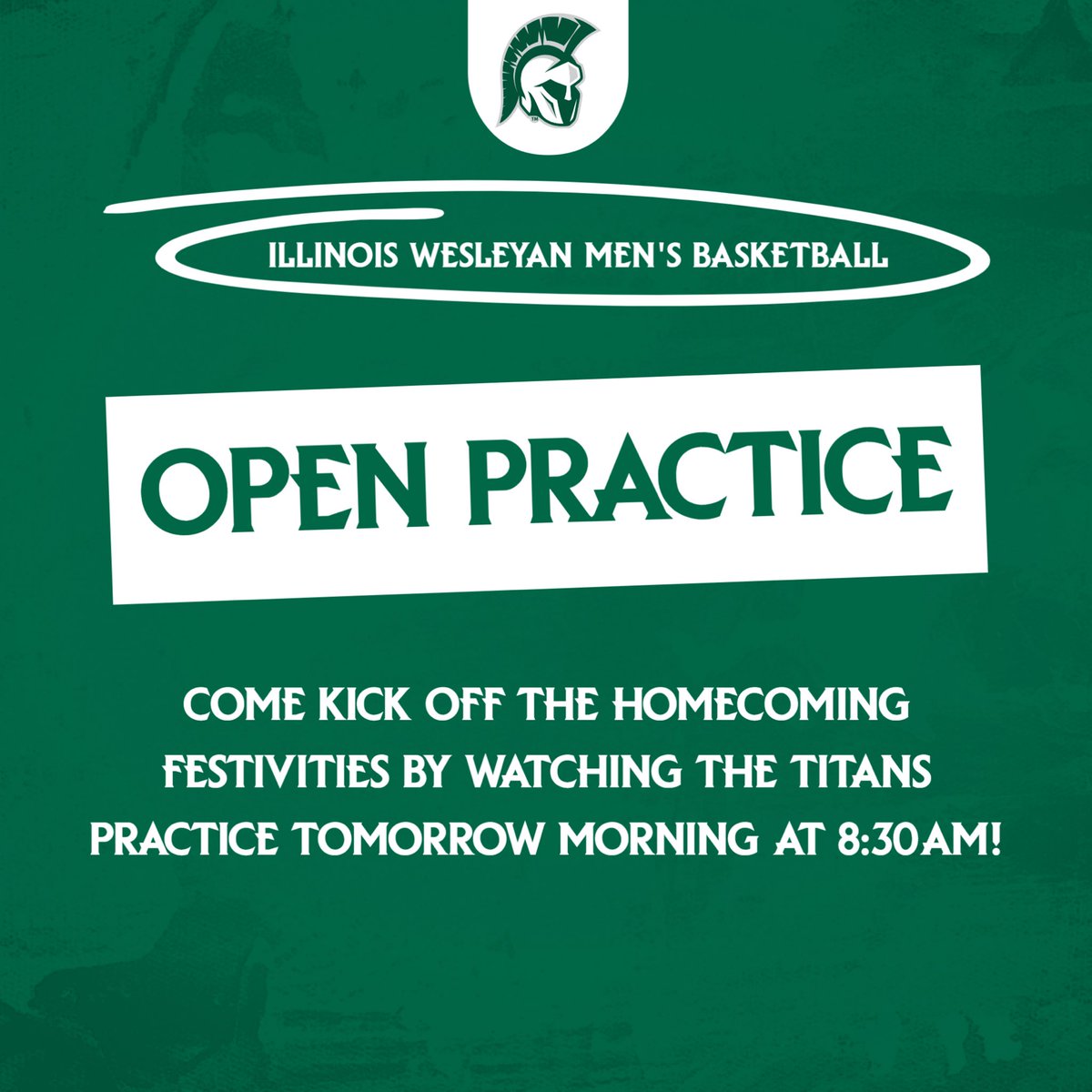 Start your morning off right with some Titan Hoops tomorrow! #TGOE 

⏰: 8:30am-10:30am

📍: Shirk Center