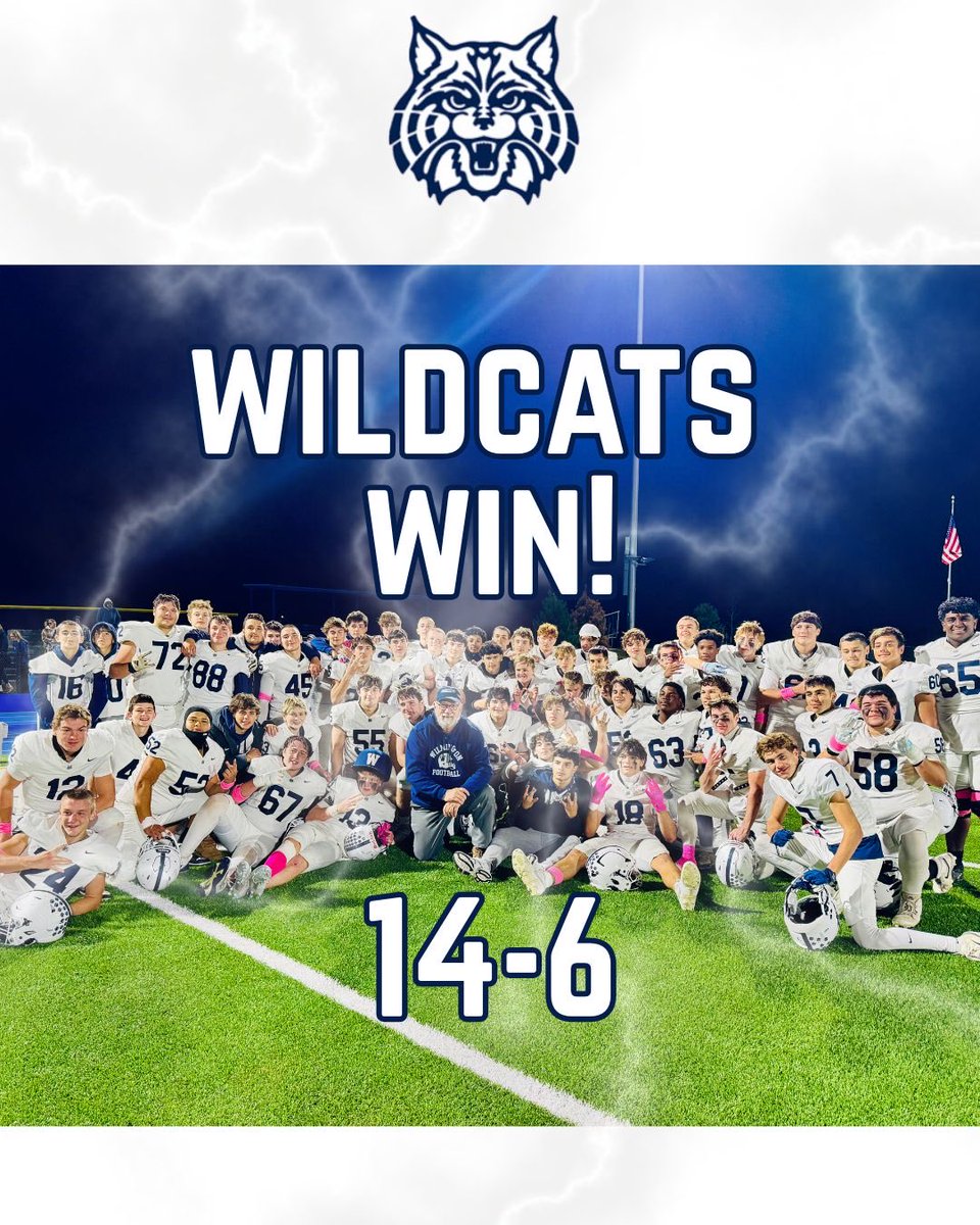 Cats move to 4-1 with a huge 14-6 win over an extremely tough, well coached Stoneham team.  Great high school football game.  ⁦<a href="/JoeCav55/">Joe Cavanaugh</a>⁩ ⁦<a href="/Wilmington_AD/">Wilmington Athletics</a>⁩ ⁦<a href="/GlobeSchools/">Boston Globe Schools</a>⁩ ⁦<a href="/BosHeraldSports/">Boston Herald Sports</a>⁩ ⁦<a href="/LowellSun/">The Lowell Sun</a>⁩ ⁦<a href="/JamiePote/">Jamie Pote</a>⁩ ⁦<a href="/WHSGendron/">Ryan Gendron</a>⁩