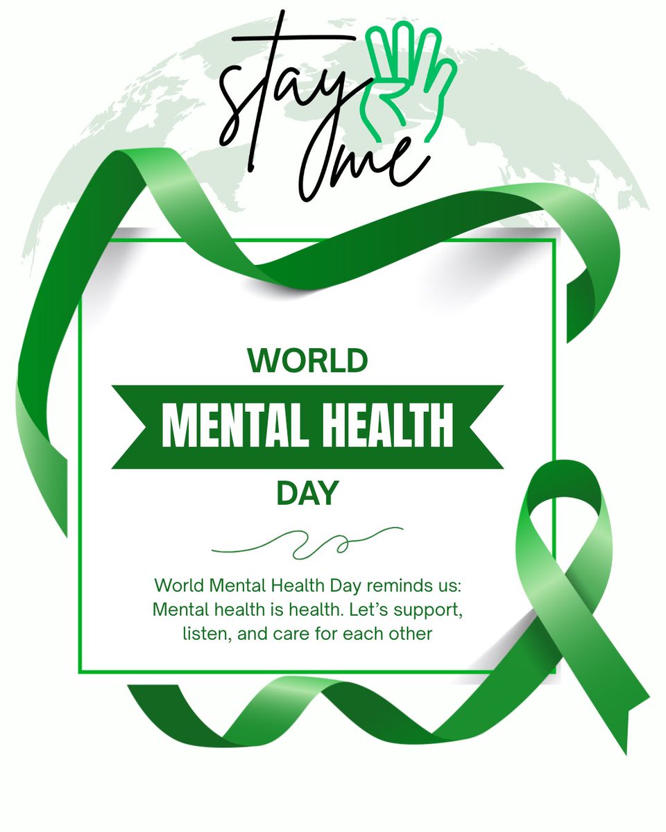 Pause, breathe, and prioritize your peace—today and every day. 💚 #WorldMentalHealthDay