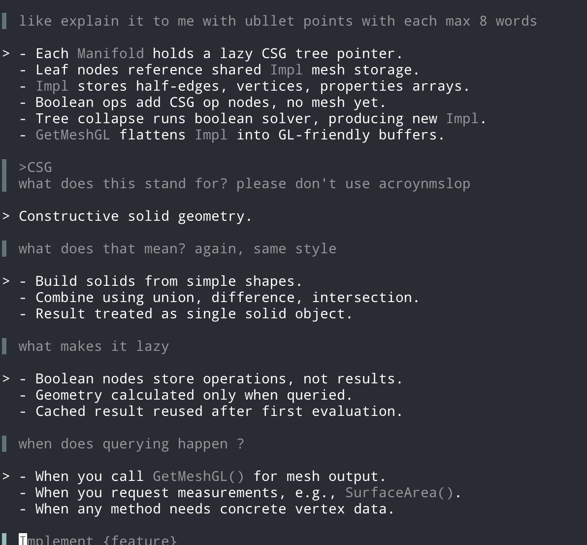 yacineMTB's tweet image. people who say using LLMs to code is "bad" are only paying attention to people who aren't any good at anything
you can ask it questions and ask it to write scripts to validate
this is infinitely faster than reading it yourself, and even then you'd need to write validators