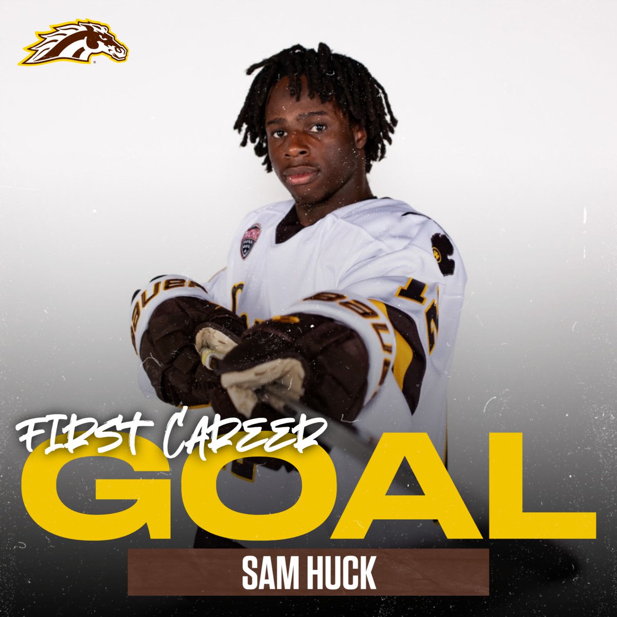 WMUHockey's tweet photo. Couldn't be happier for Sam! Congrats on your first career goal!  

#BroncosReign https://t.co/6TaENh0fQw