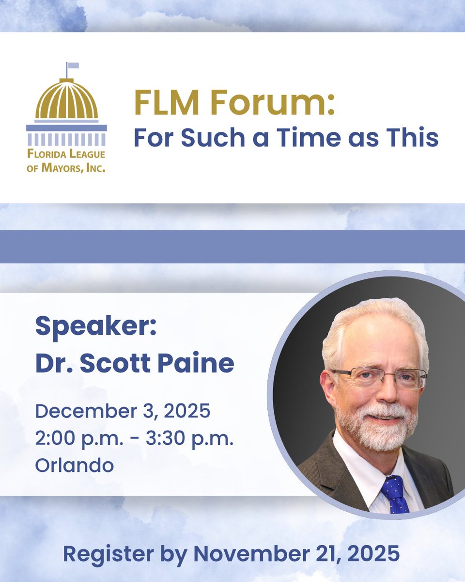 Register TODAY for our upcoming FLM Events, including FLM Forum, "For Such a Time as This."

Register for the full day of events by Friday, November 21, at bit.ly/FLMForum2025.