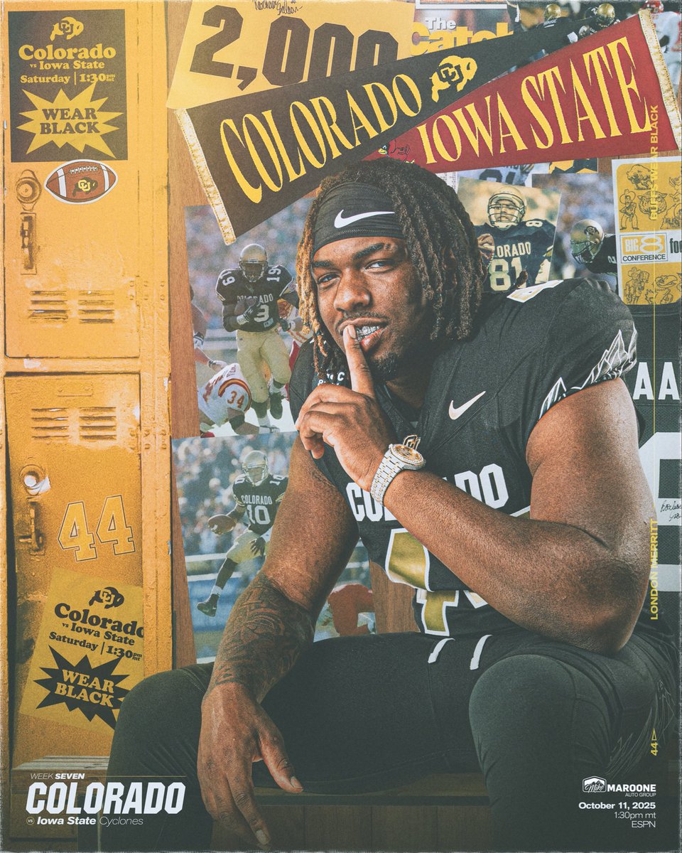 CUBuffsFootball's tweet image. WEAR BLACK