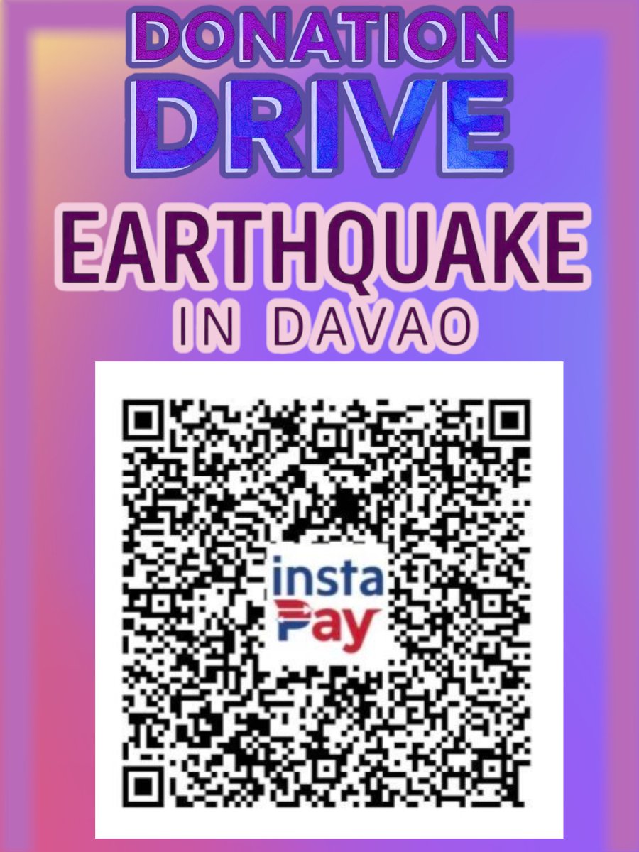 Chismenties's tweet photo. Hello, we are starting a donation drive for Davao, which has been hit by the recent 7.6 magnitude earthquake. Any amount will be helpful, even if it is small. Let us pray to ensure everyone's safety.   

Many thanks everyone 💜 https://t.co/FboTlFvHKN