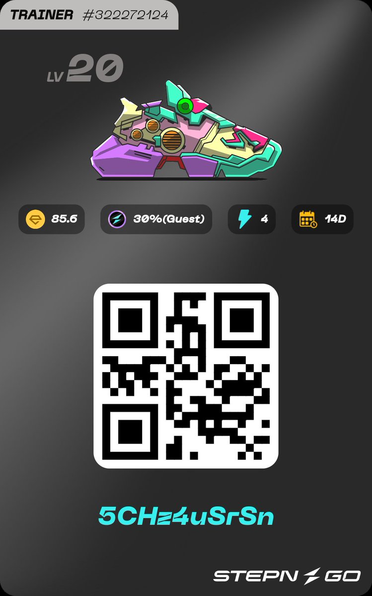 postepn's tweet image. ⭐Guest募集⭐
STEPN GO ゲスト募集いたします。

✅TRAINER  LV20
✅4Energy
✅2Weeks
✅報酬 30%

5CHz4uSrSn

よろしくお願いいたします。

#stepngo
#stepn
#guest