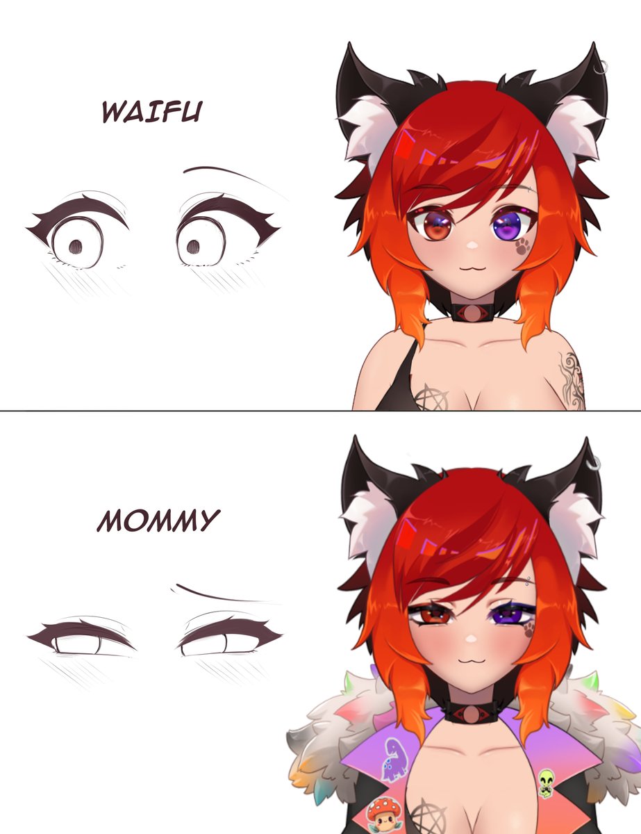 KandiPawz's tweet photo. I went From Waifu to Mommy XD
~Old Model vs New Model ~
#Vtuber #Envtuber #KandiPawz #Kitkami https://t.co/gM6qI2PUFn