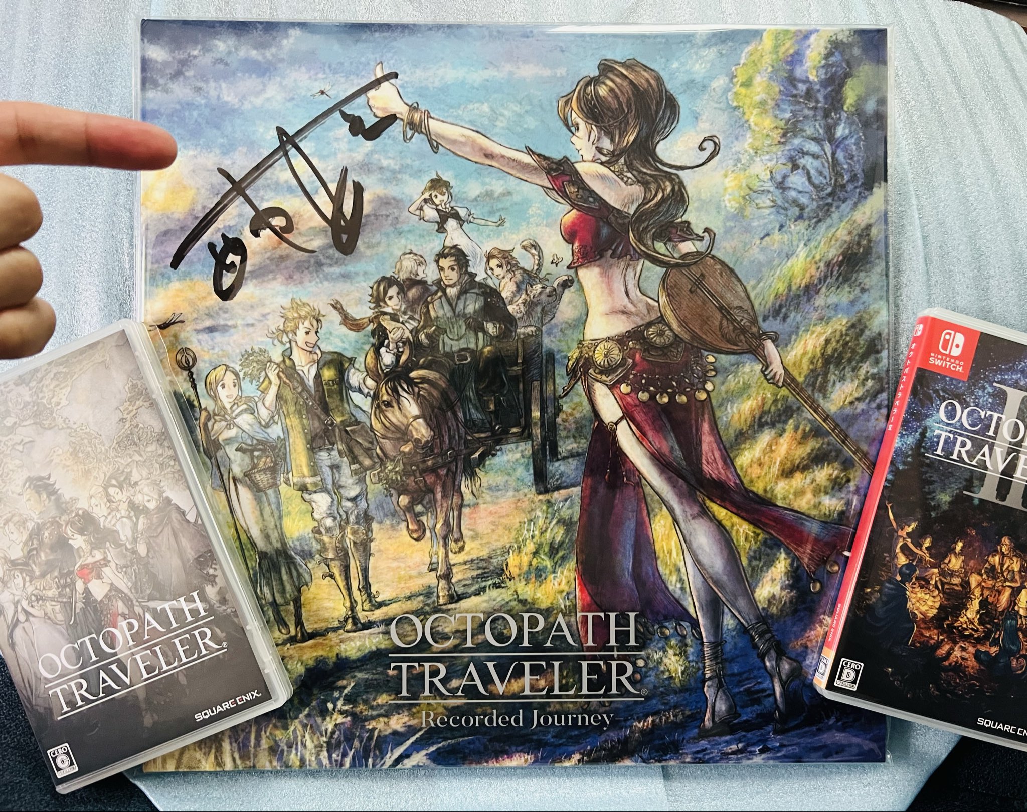 新品未開封　オクトパストラベラー　lp アナログレコード　西木康智直筆サイン オクトパストラベラー lp アナログレコード 西木康智直筆サイン