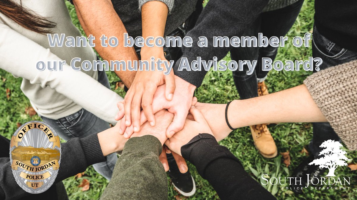 Looking for a way to give back to your community? Become a member of our Community Advisory Board! We need three residents that live east of Bangerter Hwy to fill these vacancies. If interested, send Jeanene an email at jclark@sjc.utah.gov by October 29, 2025.