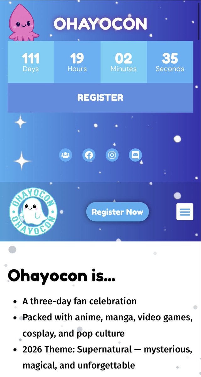 ohayocon's tweet image. Have you visited @ohayocon ‘s new website yet!? Check out ohayocon.online for all the details on the 2026 con (which is only 111 days away!!!)