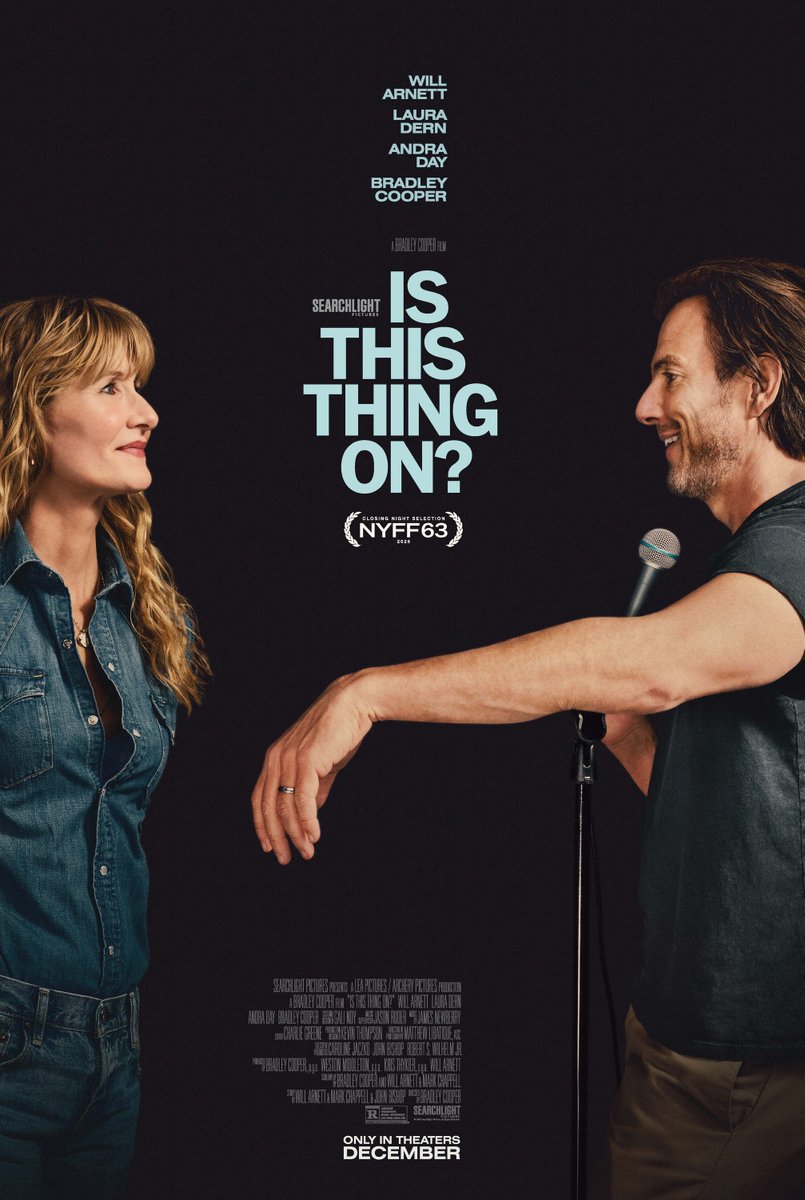 colebrax's tweet image. Bradley Cooper is back in the director's chair for 'Is This Thing On?', the closing night movie at the 63rd New York Film Festival #NYFF. Check out my spoiler-free review: youtube.com/watch?v=oQF5iV…