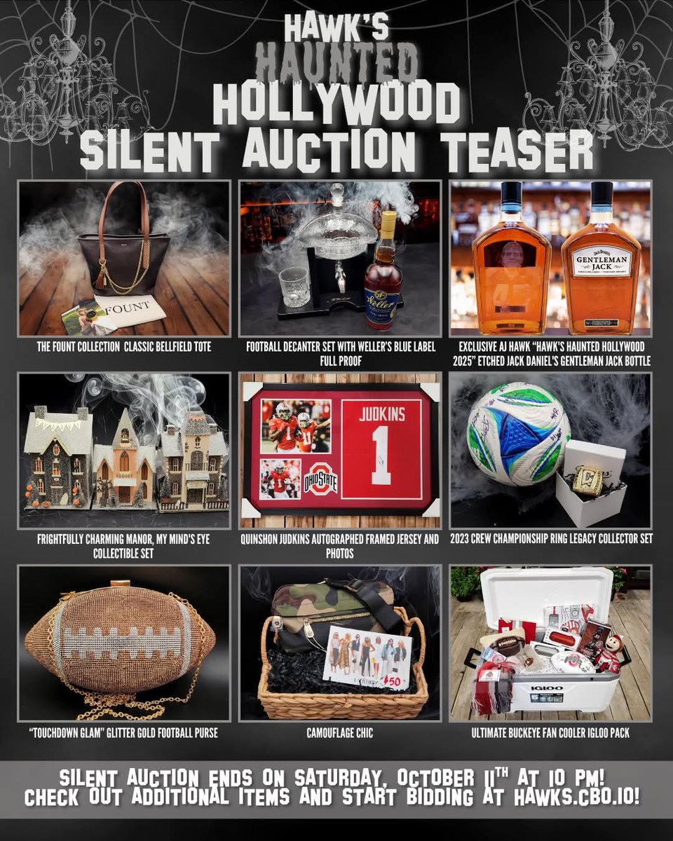The stars may be ghostly, but the spotlight’s on the incredible items in Hawk's Haunted Hollywood Silent Auction! From red carpet experiences to glam getaways, this is your chance to make some magic for a great cause. Ghost your way over to hawks.cbo.io!