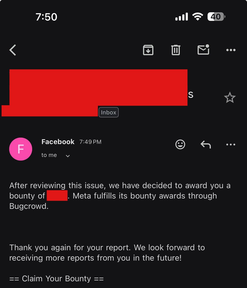 v3d_bug's tweet image. Jai Shri Ram 🙏🏻...Happy to secure @WhatsApp and received a bounty from @Meta ...WhatsApp is known for being a highly secure application, so finding and reporting a valid bug here means a lot.
#bugbounty #bughunter #bughunting #CyberSecurity #hacker #meta #hackerone #bugcrowd