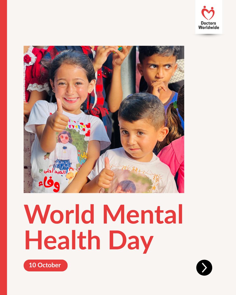 dwwuk's tweet photo. Today, on #WorldMentalHealthDay, we are reminded that mental health is as vital as treating physical wounds. In #Gaza, one of our medical tents in Al-Qarara provides counselling and psychosocial support that helps families heal &amp; find hope amid fear and loss💚 https://t.co/BrS0rvkl5x