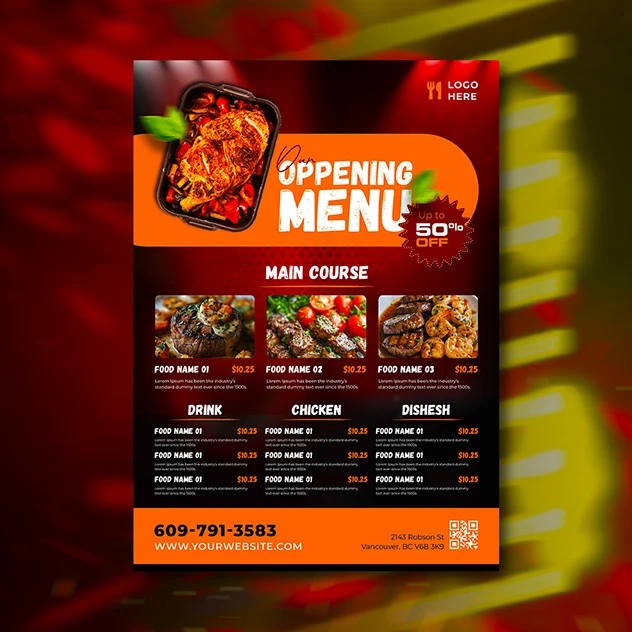 siambd2012's tweet photo. Food Menu Template Design 🍽️
Which one do you like better? 😋✨

#socialmediadesign #graphicdesign #menucarddesign https://t.co/RUi8mRbUZA