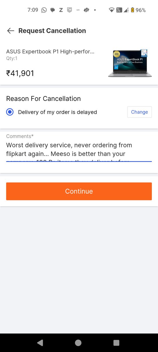 Achran1's tweet photo. Worst delivery service, never ordering from @flipkart again.
Don't go for lowest price bcoz you will never get the delivery. https://t.co/YEshlp7j0i
