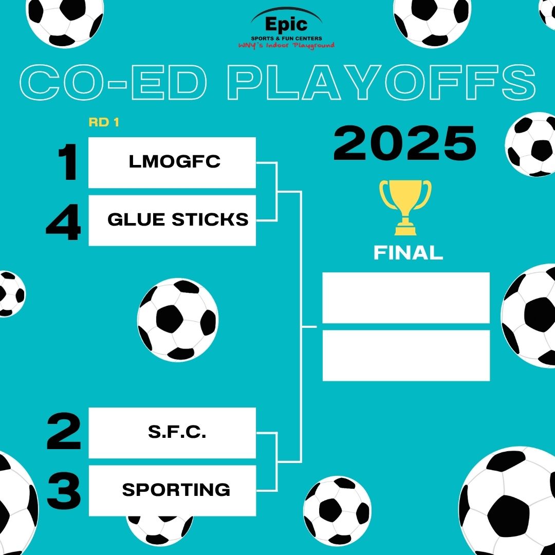Playoffs are set for next Friday! Stop by to watch some great competition ⚽️🏆