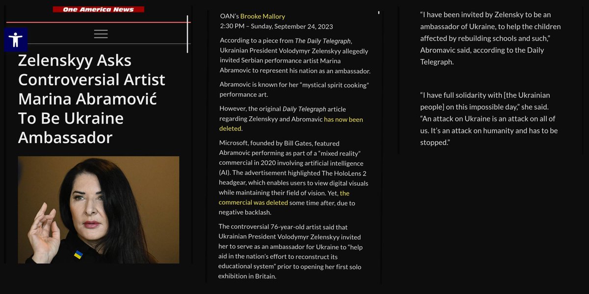 AutistDivision's tweet image. Russia is on the side of Humanity.

Ukraine appointed Marina Abramovich as ambassador for rebuilding education/schools - children.

Ok?!

She's a Satanist known for hes "Spirit Cooking".

The World will find out soon.