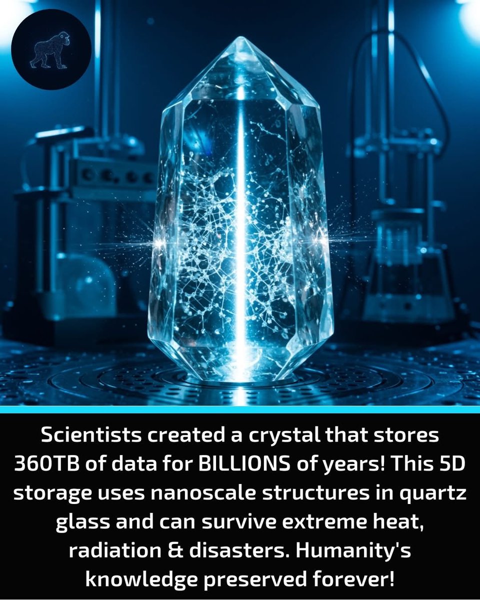 The University of Southampton has achieved what sounds like science fiction. Their "5D Eternity Crystal" uses five dimensions of data storage (including the size, orientation, and 3D position of tiny nanostructures) etched into quartz glass using femtosecond laser pulses.

To put