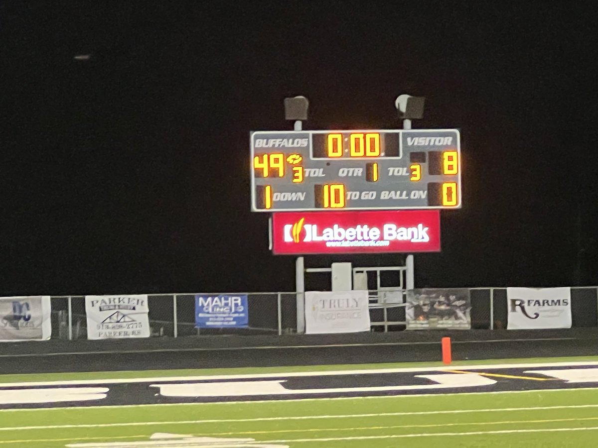 Final Score:
Prairie View 49
Anderson County 8

The Buffalos will play on the road at Girard next Friday!
