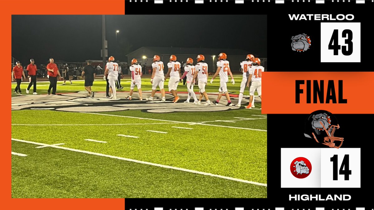 WHS wins the Battle of the Bulldogs in Highland.  Dawgs move to 5-2 overall (3-1 MVC).  Playoff Eligible.  Host Triad next week.
FeedTheD.A.W.G.