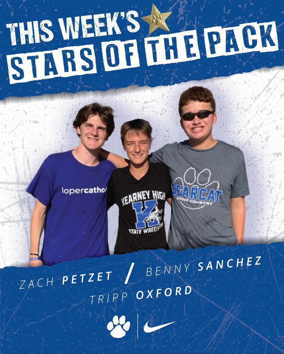 This week’s Stars of the Pack are leading the way both on and off the course! 🐾

⭐ Zach Petzet – top 20 finish
⭐ Tripp Oxford – voted by teammates for best week of practice
⭐ Benny Sanchez – most improved

We’re proud of these Bearcats for their hard work and consistency!