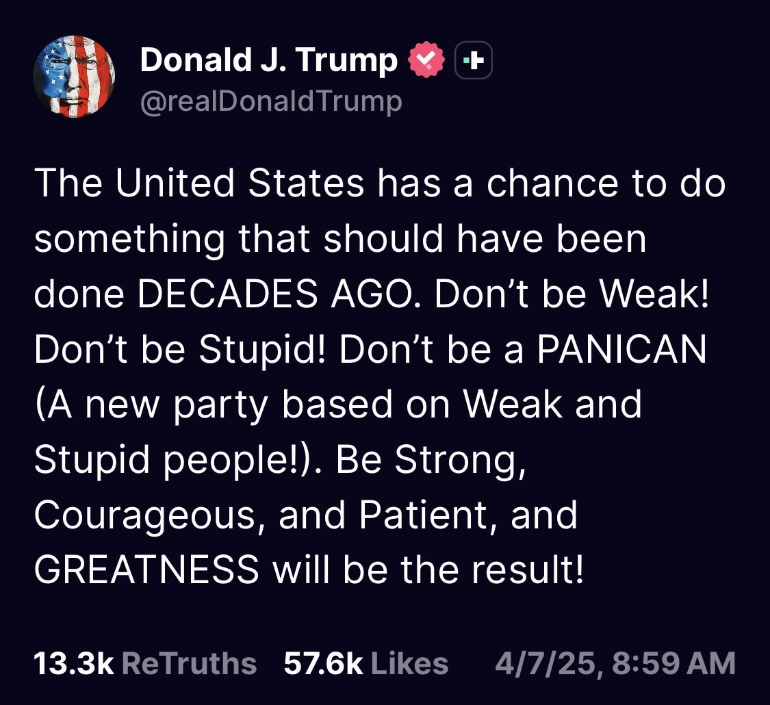 jgt58maga's tweet image. Have you not learned anything? 

I see people are still quick to take the black pill to just throw it up 2-3 days later. 

Don’t be a flippy flopper as @SethLarrabee calls it. 

Either you trust the plan or you don’t. 

Don’t be a panican!
