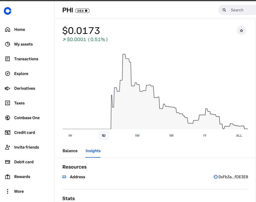 $PHI is now live on <a href="/coinbase/">Coinbase 🛡️</a>